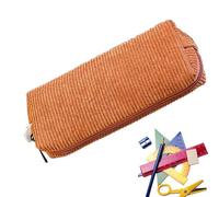 Générique Retro Pencil Bag, Stationery Pouch, Soft Zippered Pencil, Multipurpose Organizer Pens, Corduroy Pen Case for Pencils, Markers, Erasers, School & Office Supplies, 20x7x5cm