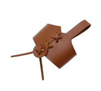 Générique Retro PU Leather Cup Sleeve, Insulated Drink Holder with Belt Attachment, Aesthetic Appeal, Portable Drinking Sleeve for Theatre Performances, Cosplay Events and Theme Parties, 13x1.8cm