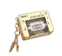 Générique Retro Sound Keychain, Small Cassette Keyring with 10 Songs, Musical Player Keychain, for Backpack, Handbag, Purse, Party, Travel, Home, Office, Classroom
