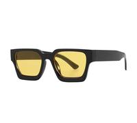 Générique Retro Square Sunglasses - Fashionable UV400 Protection Eyewear | Lightweight Full Frame Sun Glasses For Driving, Fishing, And Festivals, Ergonomic Shatterproof PC Shades For Men And Women