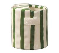 Générique Retro Striped Ceramic Mug, Retro Striped Hand-Painted Ceramic Mark Hand-Held Cup, Vintage Breakfast Cup Latte Mug (Green)