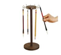 Générique Retro Wooden Jewelry Hanging Rack - Antique Brown Multi Hook Frame, Organizes Long Chains Displays Earrings | Elegant Tabletop Tree For Women, Prevents Necklaces