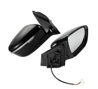 Générique Rétroviseur Extérieur Ajustage pour Nissan pour Murano 2015-2020 Blanc Réglage Miroir Électrique Porte Remplacement Latérale Assemblage Retroviseur Exterieur(Left Black)