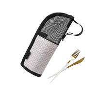 Générique Reusable Cutlery Pouch, Chopsticks Carrying Case, Adorable Portable Flatware Cases, Outdoor Travel Cutlery for Spoon, Fork, Chopstick, Hiking Lunch Box Utensil Organizer, Camping