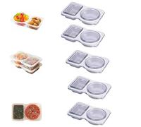 Générique Reusable Snack Container Set with Lids for Kids and Adults - Food Storage and Condiment Pack (5pcs)