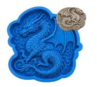 Générique Reusable Stepping Stone Mold | Dragon Frog Textured Silicone | Reusable Stepping Stone Mold - Thick Non-Stick Silicone Dragon Frog Texture, Easy-Release Cement Mold for Garden Paths & Walk