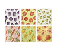 Générique Reusable Swedish Paper Towels, 6 Count Kitchen Dishcloths, High Absorbency Cleaning Rags, Odor Free Sponge Wipes, Multi Surfaced Cloths, Home Cleaning Tools