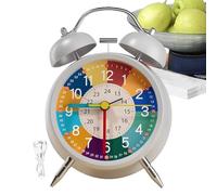 Générique Réveil analogique - 11,5x16cm Non cachée silencieuse, Conception économe en énergie | Toy des horloges de Sommeil colorées éducatives avec lumière, réveil pour pour Un dormeur Lourd,