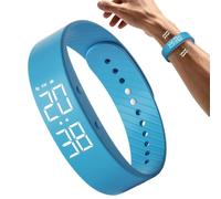 Générique Réveil Connecté,Bracelet en Silicone Rechargeable Rappel Silencieux | Réveil Puissant pour Gros Dormeurs -, Adultes, Étudiants, Voyage, Dormir, Maison, Bureau