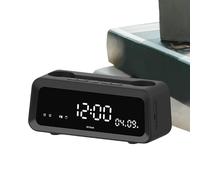 Générique Réveil Haut-Parleur sans Fil, Enceinte Connectée avec Affichage de la Température, Lecteur Musical Multifonction pour Chambre, Salon et Bureau