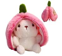 Générique Reversible Plush Bunny Toys, Carrot-Shaped Stuffed Animal Rabbit,4.72 inches Comfortable Adorable Soft Plush Toy, Ideal for Kids Girls Boys Teens Adults, Gift and Room Decor