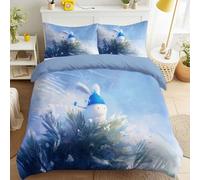 Générique Rêveur Magique Conte de fées Pays des Merveilles & Fermeture Éclair Animé Housse Couette Lapins Bunny Chapeaux Housse Couette, 220 x 240 Parure de Lit pour Filles Enfants Adolescents - Bleu