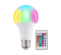 Générique Rgb Light Bulbs, E27 Screw Base Bulb, Color Changing Led Bulb, Rgb Dimmable Bulb, Rgb Light Bulbs with Remote Control E27 Screw Base Color Changing Rgb Led Bulbs for Home and Events