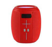 Générique RGB Loud Speaker - Mini Music Speaker | 11.4x11.4x13.1cm Wireless Song Box with Black Red Options, Abs Cordless Music with Changing Lights, Stereo Sound Bar, Compact Audio Gadget for Travel