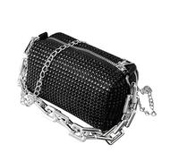 Générique Rhinestone Clutch - Sparkly Evening Purse, Glam Cocktail Handbag, Crystal Wedding Accessory | Luxury Chain Shoulder Bag, Prom Party Formal Wear Elegant Glitter Evening Hand Bag for Women