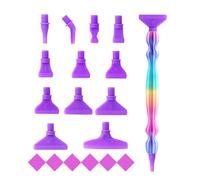 Générique Rhinestone Drill Pens, DIY Craft Tools, 15cm Bead Dot Pens, Alloy Handle, Rhinestone Art Pen with Threaded Nib, Crafting Supplies for Adults Beginners Artists Home