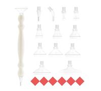 Générique Rhinestone Drill Pens, DIY Craft Tools, 15cm Bead Dot Pens, Alloy Handle, Rhinestone Art Pen with Threaded Nib, Crafting Supplies for Adults Beginners Artists Home