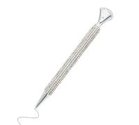 Générique Rhinestone Pen - Metal 15x1cm | Sparkly Rhinestone Writing Tool, Bling Ballpoint Pen With Large Gem, Crystal Office Pens For Teacher Nurse Coworker Desk Gift | Office Writing