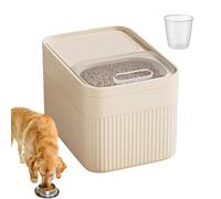 Générique Rice Containers | Dustproof Pet Food Organizer Bin With Measuring Cup, Convenient Rice Organizer Containers For Cereal Pet Food Flour Snack Grain