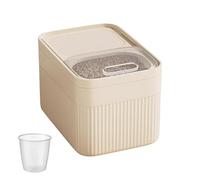 Générique Rice Storage Container, Rice Organizer Containers For Cereal Pet Food Flour Snack Grain, Large Capacity Airtight Cereal Organizer With Measuring Cup