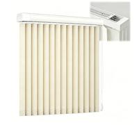 Générique Rideau Coulissant à Lamelles Anti-UV, Store Californien Kit Complet 300 230 180 150 110 70 90 cm, Stores Vertical Intérieur Pare-Soleil pour Portes Coulissantes en Verre(Beige,160cmWx220cm)