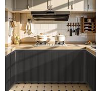 Générique Rideau de Cuisine Anti-Poussière, sous Évier sans Percage avec Rail Silencieux Autocollant, Style Moderne pour Buanderie et Étagères Panneau Mural