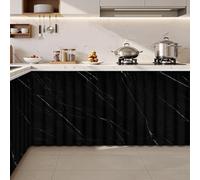 Générique Rideau de Cuisine Anti-Poussière, sous Évier sans Percage avec Rail Silencieux Autocollant, Style Moderne pour Buanderie et Étagères Panneau Mural