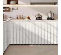 Générique Rideau de Cuisine Anti-Poussière, sous Évier sans Percage avec Rail Silencieux Autocollant, Style Moderne pour Buanderie et Étagères Panneau Mural