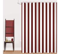 Générique Rideau de Douche Lignes Rideau Douche Rayures Polyester Anti Moisissure Lavable Imperméable Tissu Rideaux de Baignoire 180x200 cm avec 12 Crochets A1126