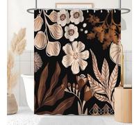 Générique Rideau de Douche Style BohèMe Rideau Douche MéDiéVal Polyester Anti Moisissure Lavable Imperméable Tissu Rideaux de Baignoire 120x200 cm avec 12 Crochets A1322