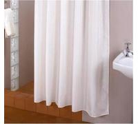 Générique Rideau de Douche Textile avec Anneaux Blanc 150 x 220 cm