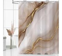 Générique Rideau de Douche Texture De Marbre DéGradé Rideau Douche Abstrait Moderne Polyester Anti Moisissure Lavable Imperméable Tissu Rideaux de Baignoire 180x180 cm avec 12 Crochets A1221