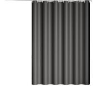 Générique Rideau de Douche Tissus Polyester Imperméable Blanc/Vert/Bleu,Rideau de Bain Lavable avec Crochets pour Salles de Bains,Baignoire(Noir,200x200cm)