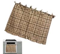 Générique Rideau De Four avec Sangles Et Volants, 73x53cm Rideau De Four Fait Main, Résistant À La Chaleur, Dissimulation Désordre Rideaux Cuisinière Lave-Vaisselle Décoration Cuisine Campagnard