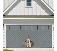 Générique Rideau De Porte De Garage Magnétique À Isolation Thermique, Kit D'isolation pour Porte De Garage pour l'hiver Rideau Isolant Thermique Tissu Oxford, pour Terrasse Extérieur(Gris,360x220cm)