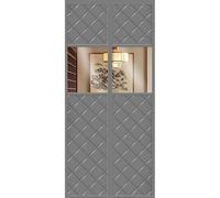 Générique Rideau De Porte Magnétique avec Isolation Thermique, Rideau Thermique Insonorisé en Coton, épais Chaud Coupe-Vent, Utilisation Extérieure Installation sans Perçage,Gris,110x220cm