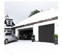 Générique Rideau de Porte Magnétique Rideau de Porte Isolant Thermique Rideaux Thermique Isolant en Coton, Fermeture Automatique, pour Terrasse Interieur de Garage(Noir,2.4x3.0M/8x10FT)