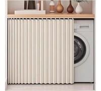 Générique Rideau Imperméable pour Placard,Rideaux Anti-Poussière pour Espaces Ouverts,Rideau De Placard avec Tringle,Rideaux De Placard Auto-Adhésifs pour étagères,pour Cuisine,Blanc,W150cm/H200cm