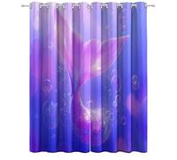 Générique Rideau Occultant 3D Fantaisie Océan Sirène Rideau Fenêtre Isolant Thermique Phonique Opaque à Oeillets pour Chambre d'enfant Maison Salon Décoration, Lot de 2 Rideaux 100 x 178 cm