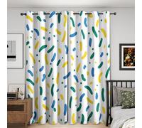 Générique Rideau Occultant Donut, Lot de 2 Rideaux Occultant Thermique Isolant à Oeillets, Motif Mignon Coloré, Decoration Chambre Salon Fenetre, 110 L x 215 H (P-628)