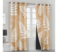 Générique Rideau Occultant Feuille, Rideaux Feuilles Fougère, Rideau Thermique Anti Froid pour Salon Chambre Decoration, Lot de 2 Draperies Intérieur 117x183 cm PW&57