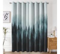 Générique Rideau Occultant Forêt Brumeuse, Rideaux et Draperies Intérieurs Nature Forêt Brumeuse Lot de 2, Rideau Salon Chambre Fenetre à Oeillets, L 140 x H 260 cm D&P19