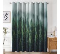 Générique Rideau Occultant Forêt Brumeuse, Rideaux et Draperies Intérieurs Nature Forêt Lot de 2, Rideau Salon Chambre Fenetre à Oeillets, L 140 x H 220 cm D&P17