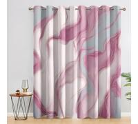 Générique Rideau Occultant Marbre Rose, Lot de 2 Rideaux Occultant Thermique Isolant à Oeillets, Motif Abstrait, Decoration Chambre Salon Fenetre, 140 L x 200 H Gz51-D