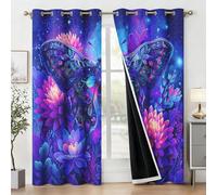 Générique Rideau Occultant Papillon Salon, Rideaux Thermiques à Oeillets, Insecte Botanique Psychédélique Decoration Chambre Fenetre, Lot de 2 Draperies Intérieurs 140x240 cm (L x H) Q-D30
