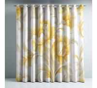 Générique Rideau Occultant Thermiques pour Chambre Ultra Doux Microfibre Isolant Tenture Opaque à Oeillets Réduction du Bruit pour Salon Blanc Luxueux Délicat Floral 140 x 175 cm 2 Panneaux