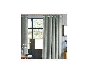 Générique Rideau Velours 100% Polyester - Gris Clair - 140x250 cm