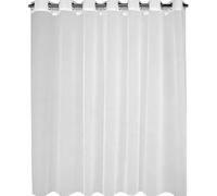 Générique Rideau Voilage uni de Grande Taille - Blanc - Dimensions 300x240 cm - 100% Polyester - 16 œillets