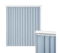 Générique Rideaux à Lamelles Verticales en Tissu, Stores Vénitiens Verticaux Occultants pour Parois Vitrées, Store Californien Protection UV pour Salon Chambre Bureau 60-300 cm(Gray-Blue,B240xH240cm)