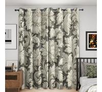Générique Rideaux Motif Acanthe Feuilles 75x166 cm (LxH), Lot de 2